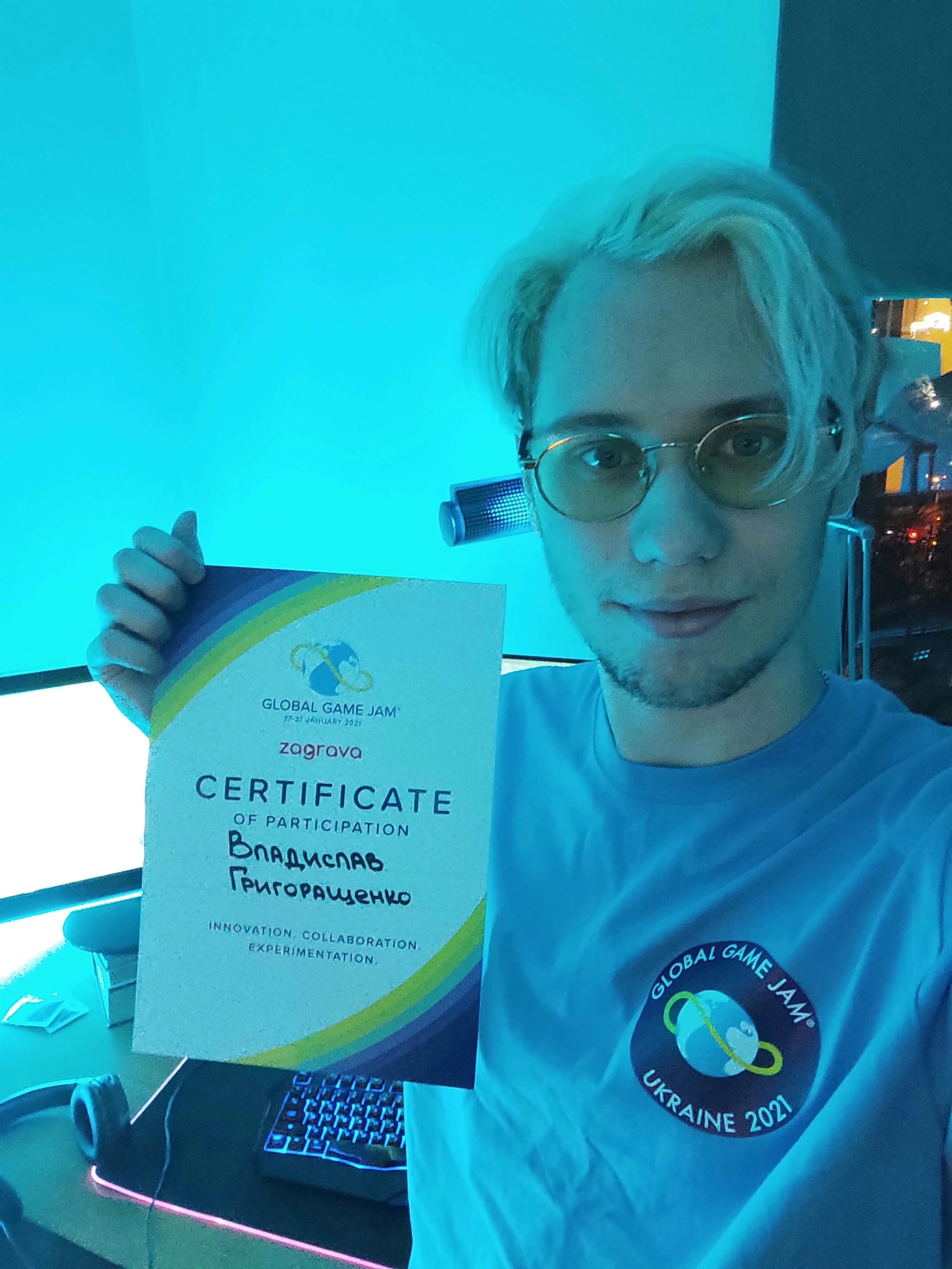Image of Price for Global Game Jam.
It says People's choice on it.