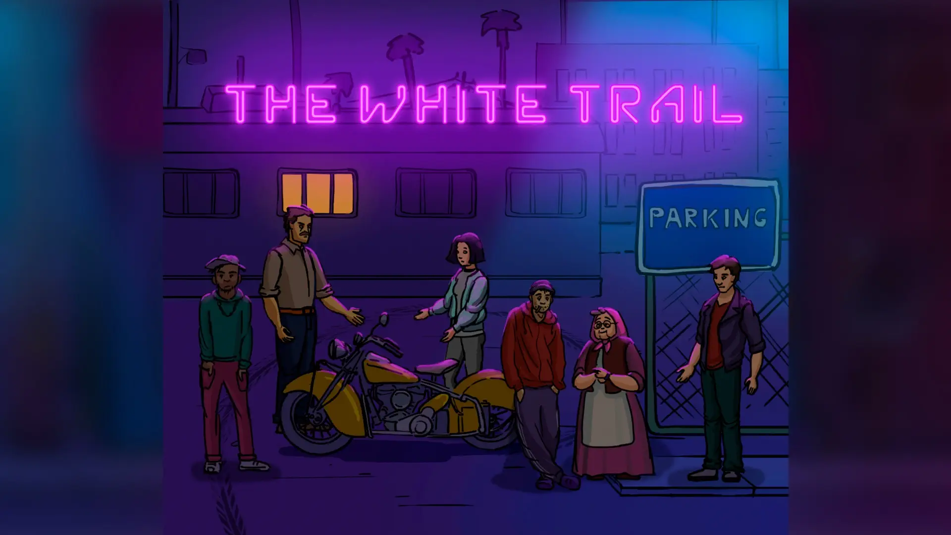 Image of a 2d detective game in noir style
